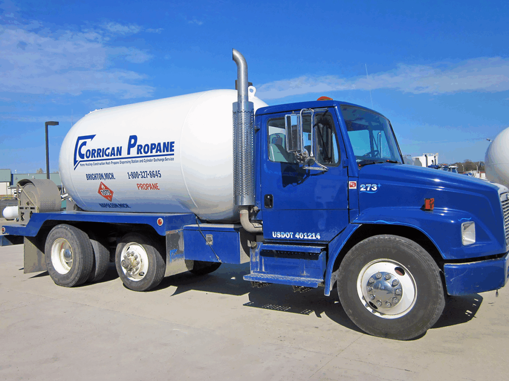 corrigan propane truck ready to make deliveries