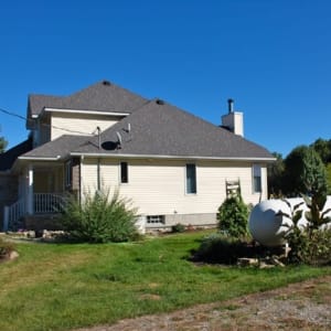 above ground residential propane tank at a house