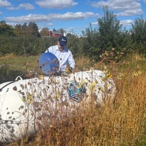 propane tank in an agricultural field