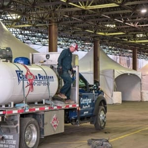commercial tent heating propane tank