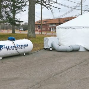 propane tank with tent